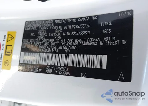 2016 Lexus Rx 350 from USA, damaged, VIN 2T2BZMCA6GC041495